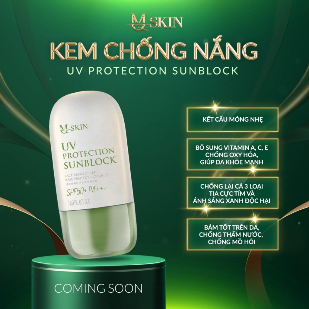 Kem chống nắng MQ Skin 50g mới 2023 Kem chống nắng MQ Skin 50g mới 2023