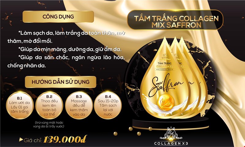 Kem tắm trắng Collagen X3 Kem tắm trắng Collagen X3