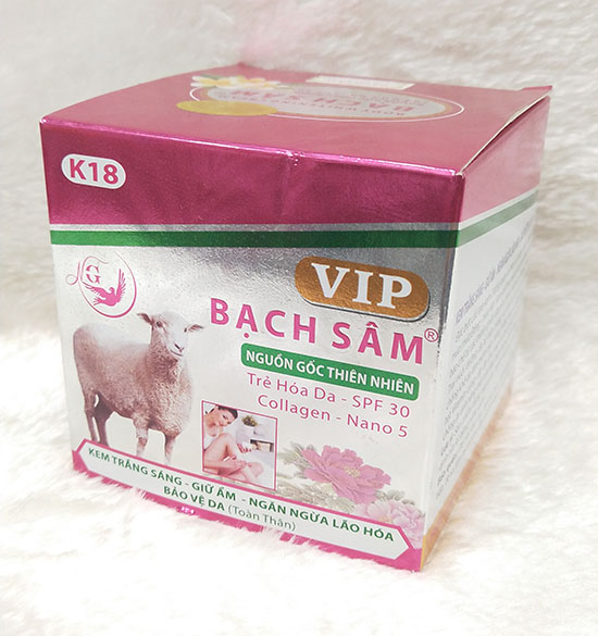 Kem dưỡng trắng da toàn thân Bạch Sâm K18 Kem dưỡng trắng da toàn thân Bạch Sâm K18