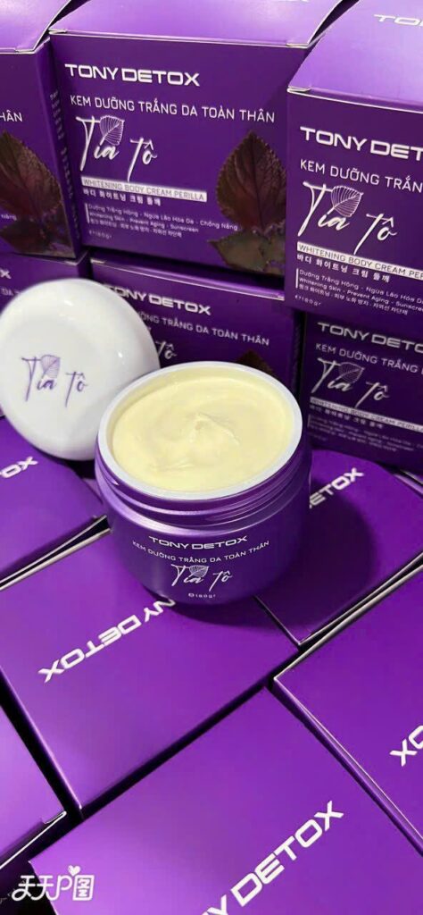 Tía tô kem dưỡng trắng da toàn thân