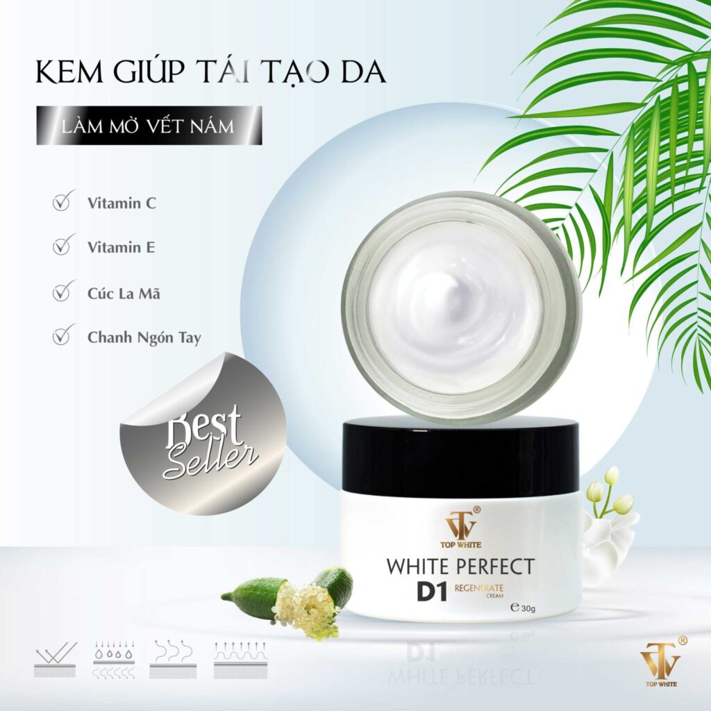 Top White D1 Kem Dưỡng Trắng Tái Tạo Mờ Nám Top White D1 Kem Dưỡng Trắng Tái Tạo Mờ Nám