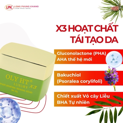 OLY HT Luxury X3 Vitamin B5 Kem Mờ Nám Tàn Nhang Đồi Mồi OLY HT Luxury X3 Vitamin B5 Kem Mờ Nám Tàn Nhang Đồi Mồi