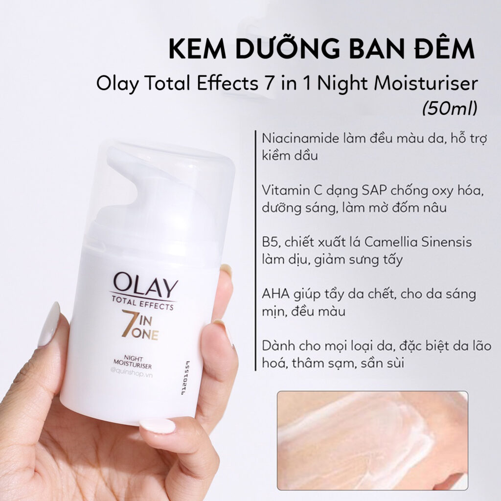 Olay Kem Dưỡng Ẩm Ban Đêm 7 in One Olay Kem Dưỡng Ẩm Ban Đêm 7 in One