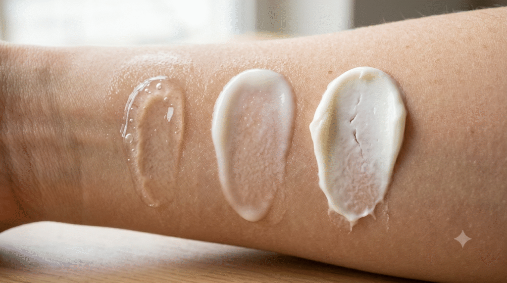 So Sánh 3 dạng kem : dạng Gel, dạng Sữa Lotion và dạng nén